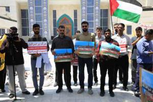 تجمع دانشگاهیان علوم پزشکی هرمزگان در حمایت از مردم فلسطین 