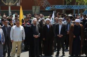 تجمع دانشگاهیان دانشگاه علامه طباطبائی در حمایت از مردم مظلوم غزه +عکس