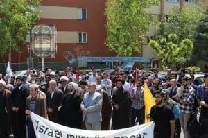 تجمع دانشگاهیان دانشگاه علامه طباطبائی در حمایت از مردم مظلوم غزه +عکس