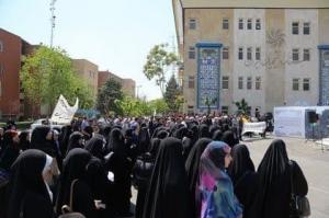 تجمع دانشگاهیان دانشگاه علامه طباطبائی در حمایت از مردم مظلوم غزه +عکس