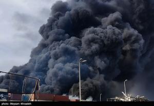 خسارات انفجار در اسکله شهید رجایی بندرعباس +عکس