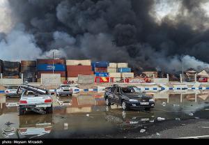 خسارات انفجار در اسکله شهید رجایی بندرعباس +عکس