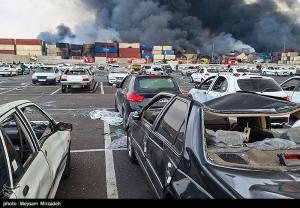 خسارات انفجار در اسکله شهید رجایی بندرعباس +عکس