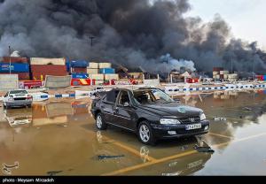 خسارات انفجار در اسکله شهید رجایی بندرعباس +عکس