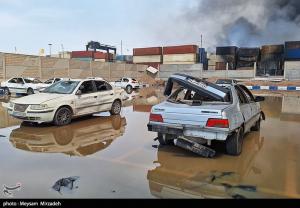 خسارات انفجار در اسکله شهید رجایی بندرعباس +عکس