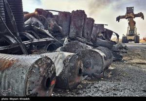 خسارات انفجار در اسکله شهید رجایی بندرعباس +عکس