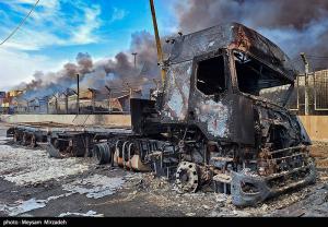 خسارات انفجار در اسکله شهید رجایی بندرعباس +عکس