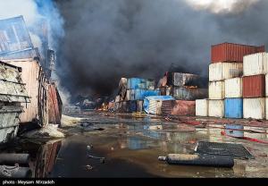 خسارات انفجار در اسکله شهید رجایی بندرعباس +عکس