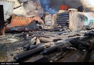 خسارات انفجار در اسکله شهید رجایی بندرعباس +عکس