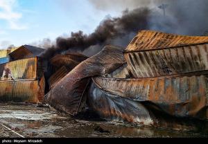 خسارات انفجار در اسکله شهید رجایی بندرعباس +عکس