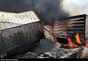 خسارات انفجار در اسکله شهید رجایی بندرعباس +عکس