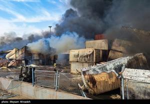 خسارات انفجار در اسکله شهید رجایی بندرعباس +عکس