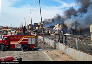 خسارات انفجار در اسکله شهید رجایی بندرعباس +عکس