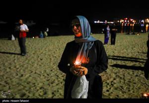 سوگواری ساکنین کیش برای جان‌باختگان حادثه بندر عباس +عکس