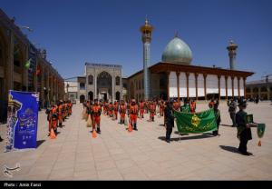 جاروزنی صحن حرم شاهچراغ (ع)+عکس