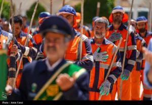 جاروزنی صحن حرم شاهچراغ (ع)+عکس