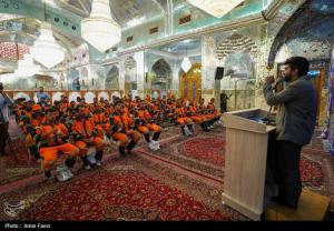 جاروزنی صحن حرم شاهچراغ (ع)+عکس