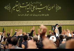 دیدار جمعی از معلمان با رهبر معظم انقلاب +عکس