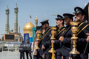 دسته عزاداری خادمان بانوی کرامت در روز شهادت جوادالائمه +عکس