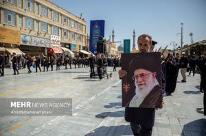 دسته عزاداری خادمان بانوی کرامت در روز شهادت جوادالائمه +عکس