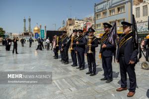 دسته عزاداری خادمان بانوی کرامت در روز شهادت جوادالائمه +عکس
