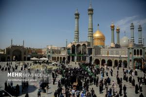 دسته عزاداری خادمان بانوی کرامت در روز شهادت جوادالائمه +عکس