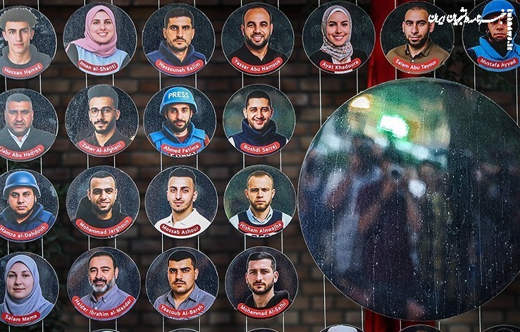 رونمایی از سازه‌ی یادبود خبرنگاران شهید غزه