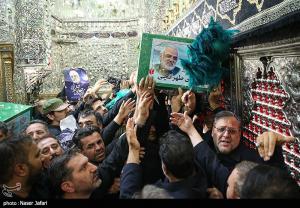 تشییع و تدفین پیکر شهید طهرانچی در حرم حضرت عبدالعظیم حسنی(ع)
