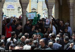 تشییع و تدفین پیکر شهید طهرانچی در حرم حضرت عبدالعظیم حسنی(ع)