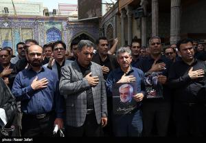 تشییع و تدفین پیکر شهید طهرانچی در حرم حضرت عبدالعظیم حسنی(ع)