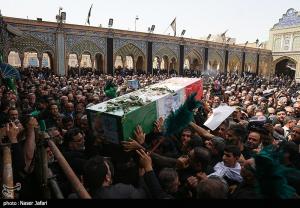 تشییع و تدفین پیکر شهید طهرانچی در حرم حضرت عبدالعظیم حسنی(ع)