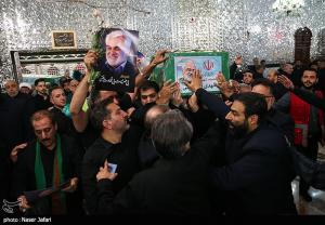 تشییع و تدفین پیکر شهید طهرانچی در حرم حضرت عبدالعظیم حسنی(ع)