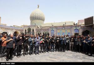 تشییع و تدفین پیکر شهید طهرانچی در حرم حضرت عبدالعظیم حسنی(ع)