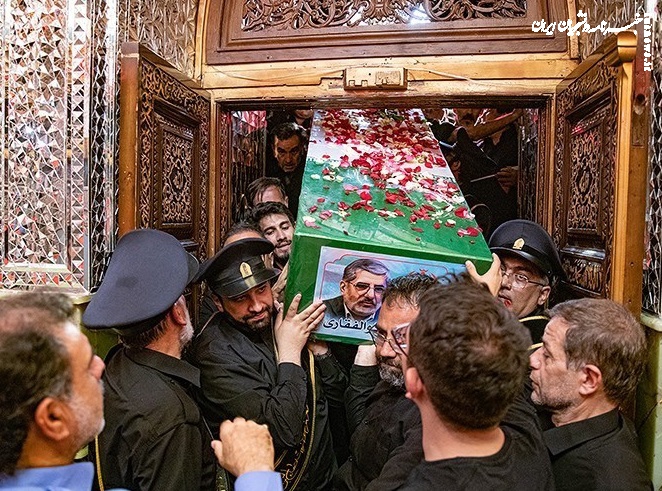 مراسم خاکسپاری شهدای اقتدار ایران در امامزاده صالح(ع) +عکس