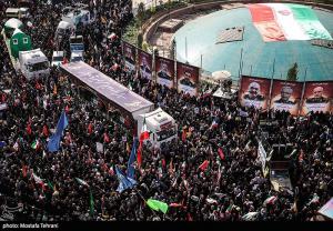 تشییع شهدای اقتدار ملی در تهران +عکس