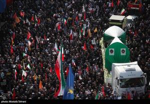 تشییع شهدای اقتدار ملی در تهران +عکس