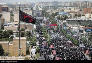 تشییع شهدای اقتدار ملی در تهران +عکس