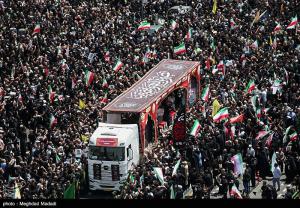 تشییع شهدای اقتدار ملی در تهران +عکس