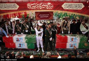 تشییع شهدای اقتدار ملی در تهران +عکس