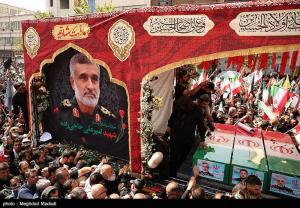 تشییع شهدای اقتدار ملی در تهران +عکس