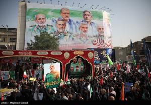 تشییع شهدای اقتدار ملی در تهران +عکس