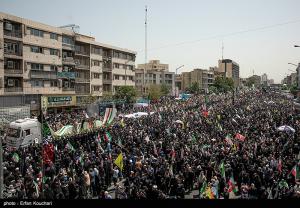 تشییع شهدای اقتدار ملی در تهران +عکس