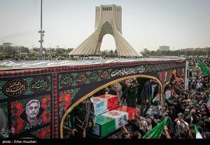تشییع شهدای اقتدار ملی در تهران +عکس