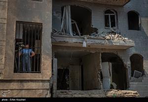 مراسم عزاداری برای ۱۸ شهید حملات رژیم صهیونیستی در محله نارمک +عکس