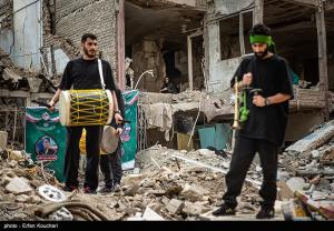 مراسم عزاداری برای ۱۸ شهید حملات رژیم صهیونیستی در محله نارمک +عکس