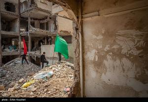 مراسم عزاداری برای ۱۸ شهید حملات رژیم صهیونیستی در محله نارمک +عکس