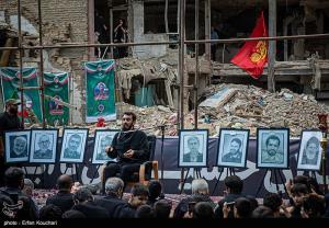 مراسم عزاداری برای ۱۸ شهید حملات رژیم صهیونیستی در محله نارمک +عکس