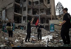 مراسم عزاداری برای ۱۸ شهید حملات رژیم صهیونیستی در محله نارمک +عکس