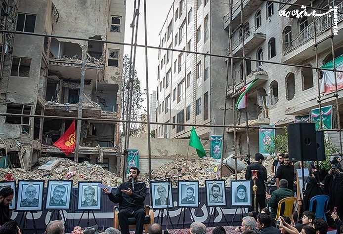 مراسم عزاداری برای ۱۸ شهید حملات رژیم صهیونیستی در محله نارمک +عکس