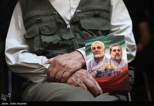 مراسم سالگرد شهادت اسماعیل هنیه و چهلم سردار ایزدی +عکس